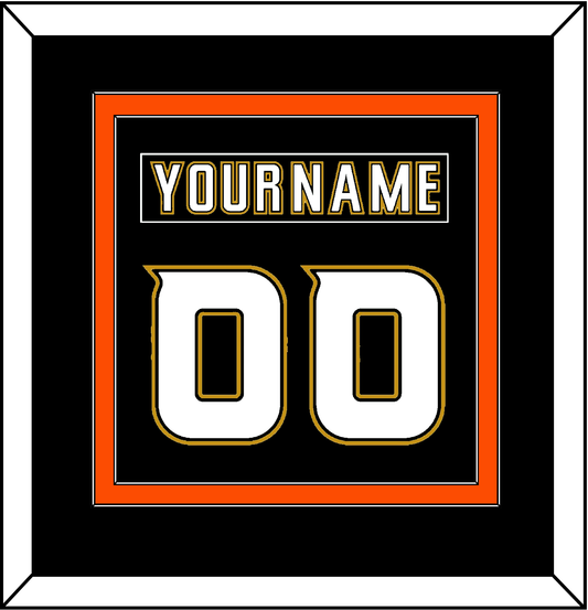 Anaheim Nameplate & Number (Back) Combined - Home Black (2006-2014) - Signature Tier 4