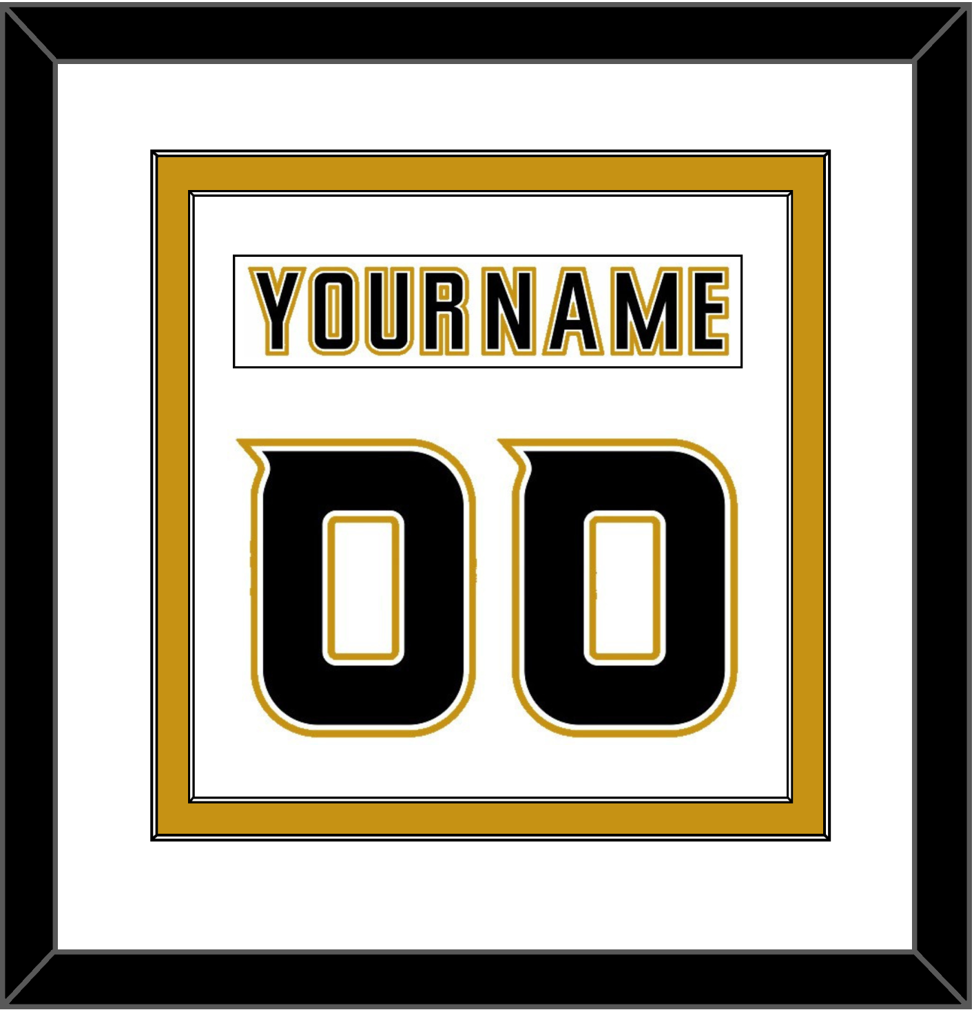 Anaheim Nameplate & Number (Back) Combined - Road White (2006-2014) - Signature Tier 1