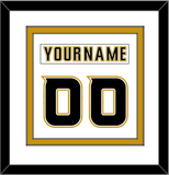 Anaheim Nameplate & Number (Back) Combined - Road White (2006-2014) - Double Mat 1