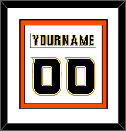 Anaheim Nameplate & Number (Back) Combined - Road White (2006-2014) - Signature Tier 2