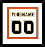 Anaheim Nameplate & Number (Back) Combined - Road White (2006-2014) - Double Mat 2