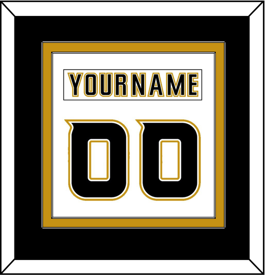 Anaheim Nameplate & Number (Back) Combined - Road White (2006-2014) - Signature Tier 3