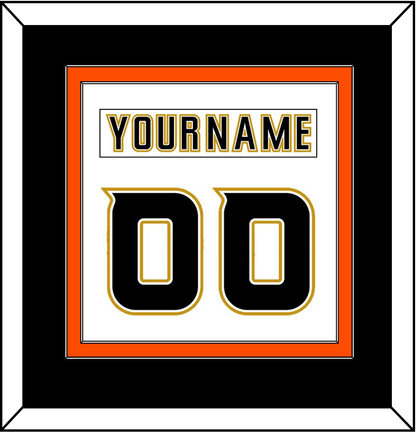 Anaheim Nameplate & Number (Back) Combined - Road White (2006-2014) - Signature Tier 4