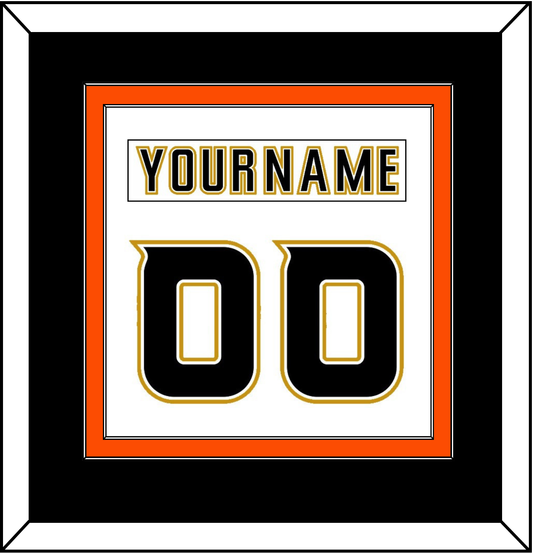 Anaheim Nameplate & Number (Back) Combined - Road White (2006-2014) - Signature Tier 4