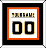 Anaheim Nameplate & Number (Back) Combined - Road White (2006-2014) - Double Mat 4