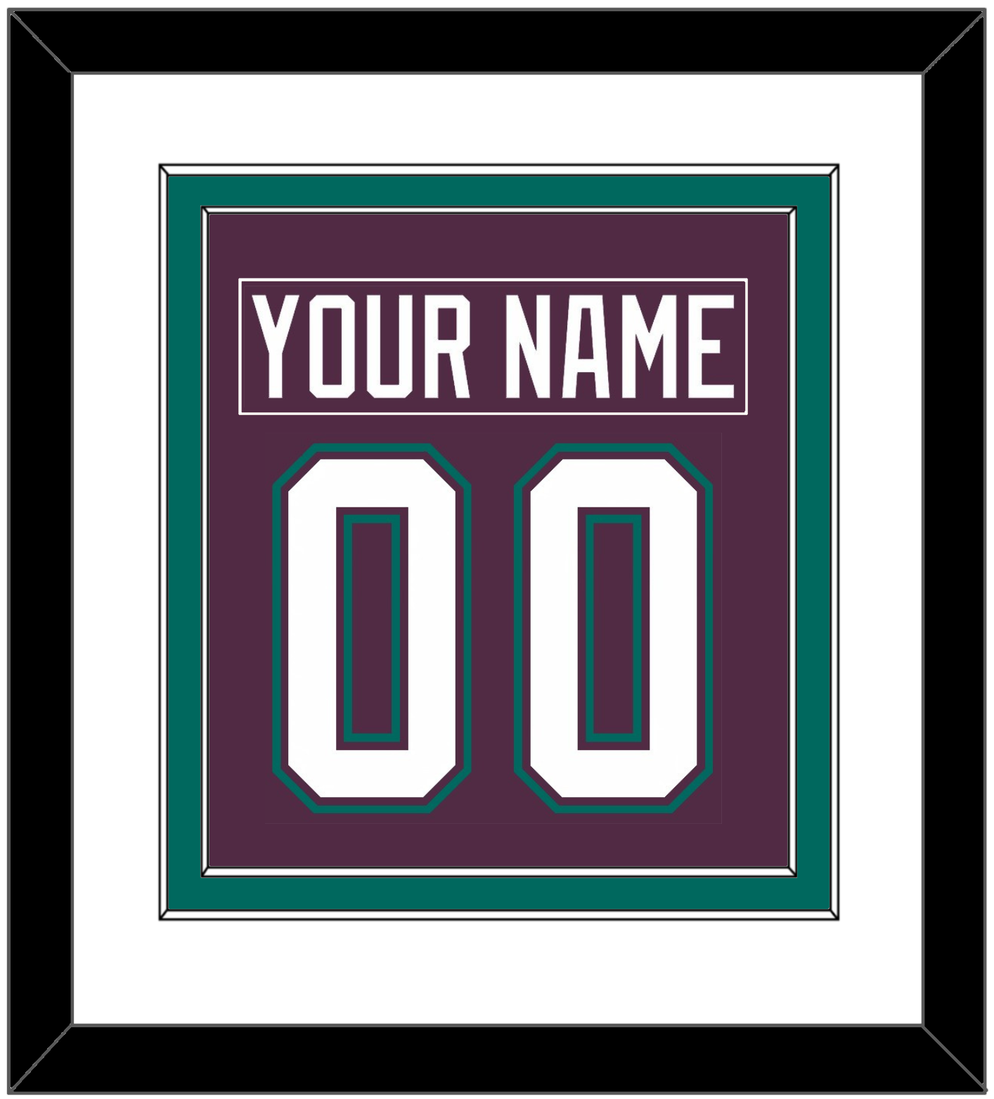 Anaheim Nameplate & Number (Back) Combined - Road Purple (1993-2006) - Signature Tier 1