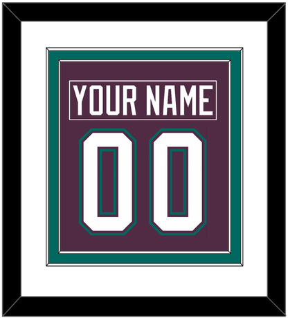 Anaheim Nameplate & Number (Back) Combined - Road Purple (1993-2006) - Signature Tier 1