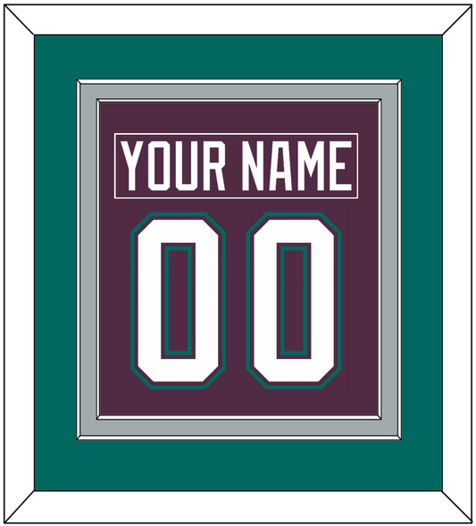 Anaheim Nameplate & Number (Back) Combined - Road Purple (1993-2006) - Signature Tier 3
