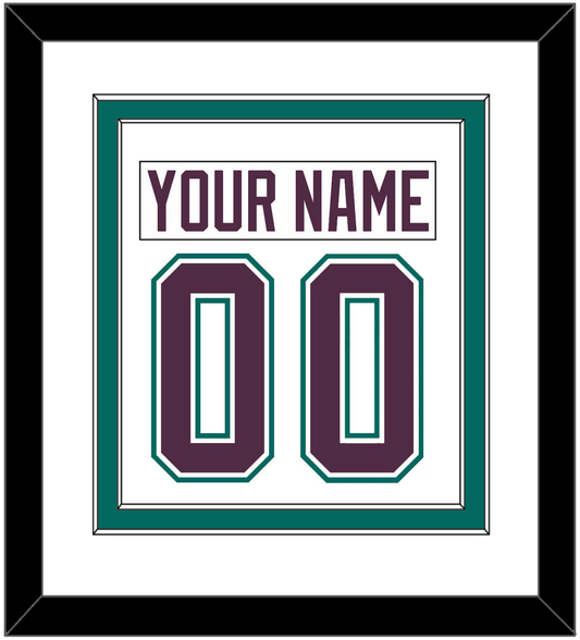 Anaheim Nameplate & Number (Back) Combined - Home White (1993-2006) - Signature Tier 1