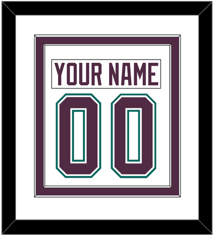 Anaheim Nameplate & Number (Back) Combined - Home White (1993-2006) - Signature Tier 2