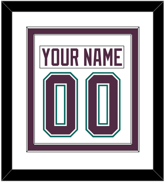 Anaheim Nameplate & Number (Back) Combined - Home White (1993-2006) - Signature Tier 2