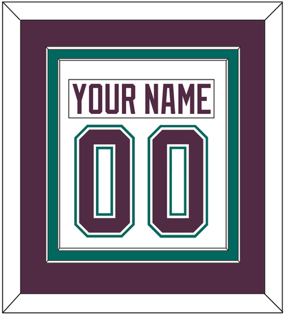 Anaheim Nameplate & Number (Back) Combined - Home White (1993-2006) - Signature Tier 3