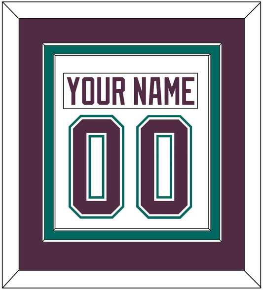 Anaheim Nameplate & Number (Back) Combined - Home White (1993-2006) - Signature Tier 3