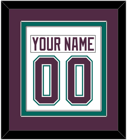 Anaheim Nameplate & Number (Back) Combined - Home White (1993-2006) - Signature Tier 3