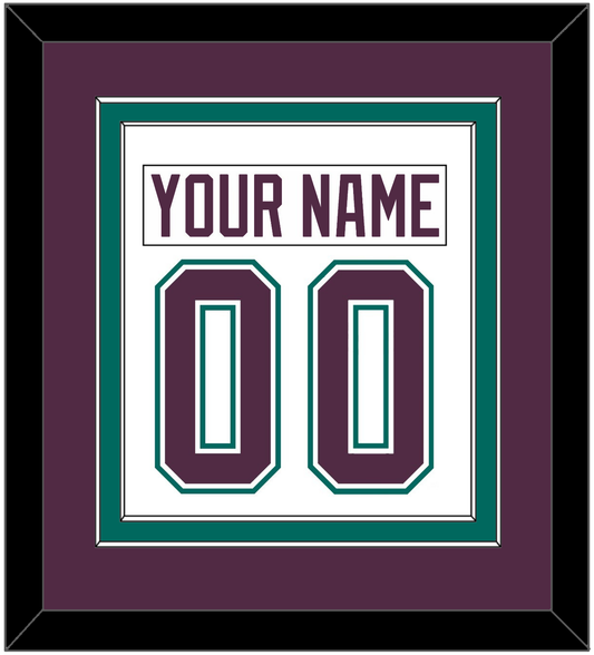 Anaheim Nameplate & Number (Back) Combined - Home White (1993-2006) - Signature Tier 3