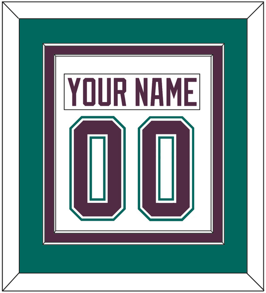 Anaheim Nameplate & Number (Back) Combined - Home White (1993-2006) - Signature Tier 4