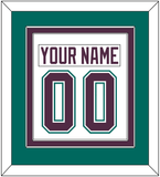 Anaheim Nameplate & Number (Back) Combined - Home White (1993-2006) - Double Mat 4