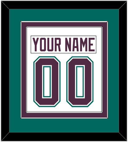 Anaheim Nameplate & Number (Back) Combined - Home White (1993-2006) - Signature Tier 4