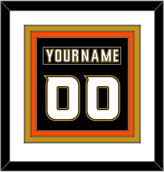 Anaheim Nameplate & Number (Back) Combined - Home Black (2006-2014) - Premier Tier 1