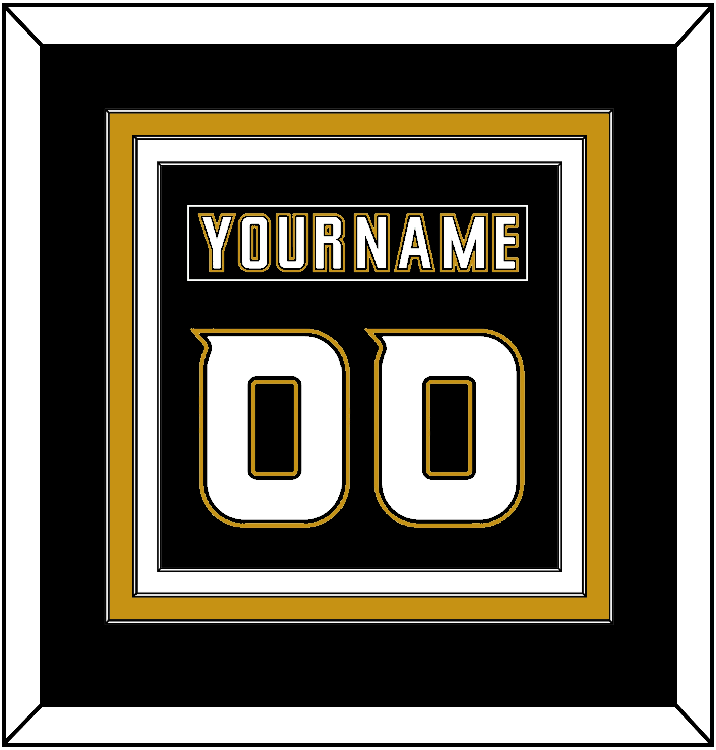 Anaheim Nameplate & Number (Back) Combined - Home Black (2006-2014) - Premier Tier 2