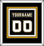 Anaheim Nameplate & Number (Back) Combined - Home Black (2006-2014) - Triple Mat 2