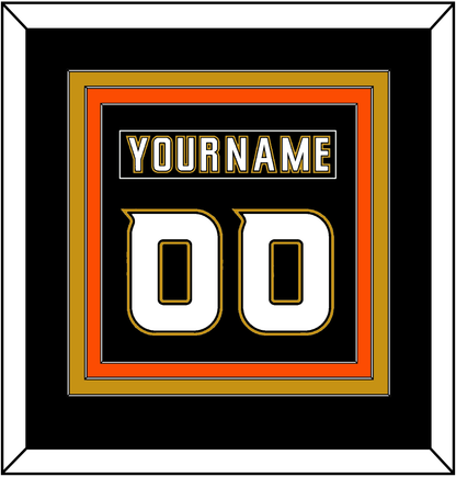 Anaheim Nameplate & Number (Back) Combined - Home Black (2006-2014) - Premier Tier 3