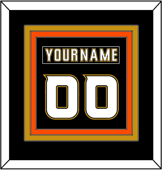 Anaheim Nameplate & Number (Back) Combined - Home Black (2006-2014) - Premier Tier 3