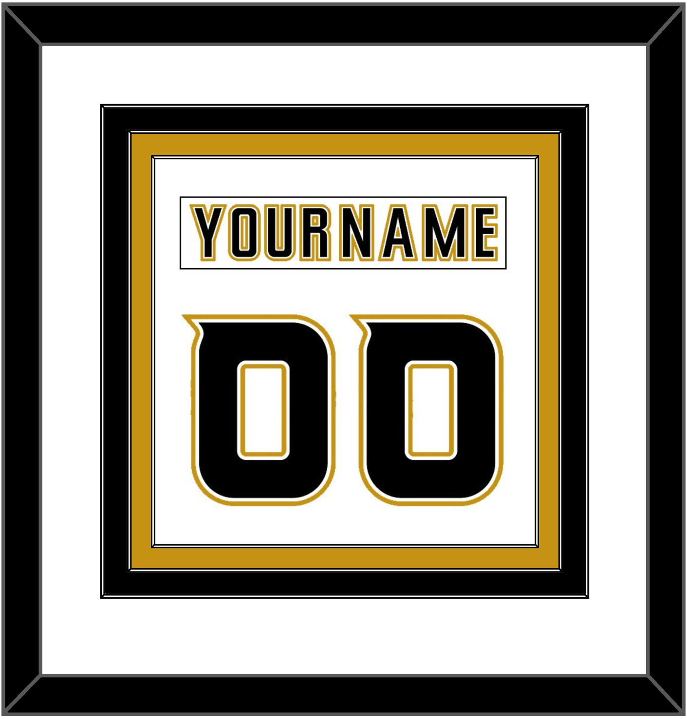 Anaheim Nameplate & Number (Back) Combined - Road White (2006-2014) - Premier Tier 1