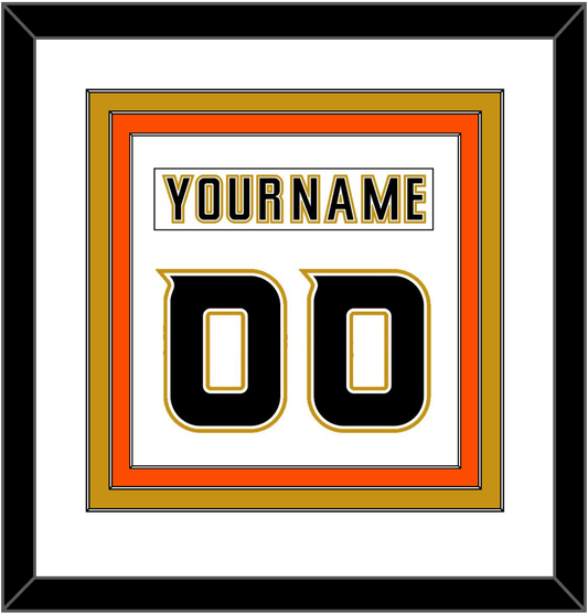 Anaheim Nameplate & Number (Back) Combined - Road White (2006-2014) - Premier Tier 2