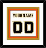 Anaheim Nameplate & Number (Back) Combined - Road White (2006-2014) - Triple Mat 2
