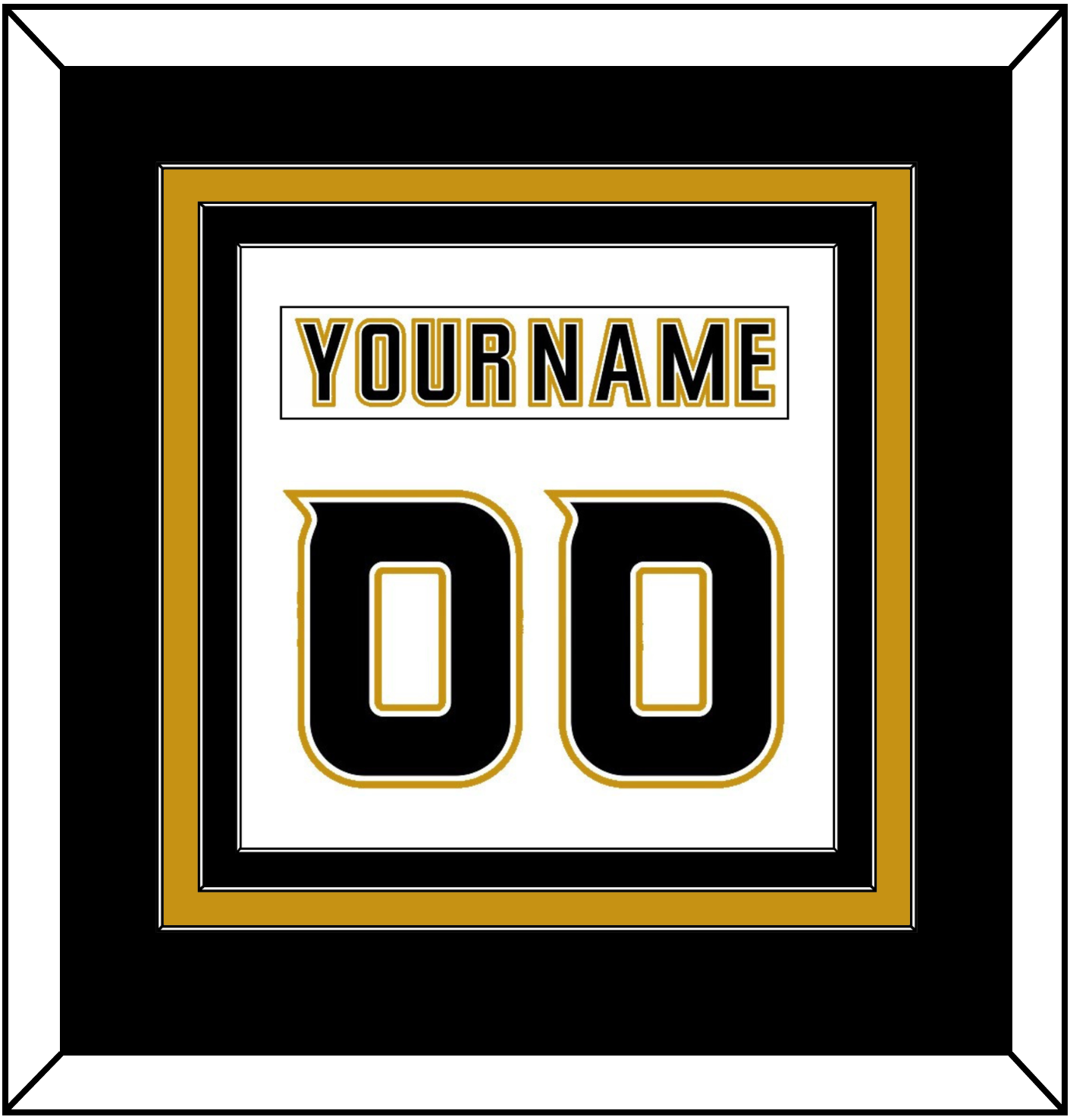 Anaheim Nameplate & Number (Back) Combined - Road White (2006-2014) - Premier Tier 3