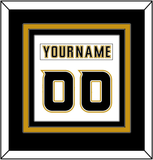 Anaheim Nameplate & Number (Back) Combined - Road White (2006-2014) - Triple Mat 3