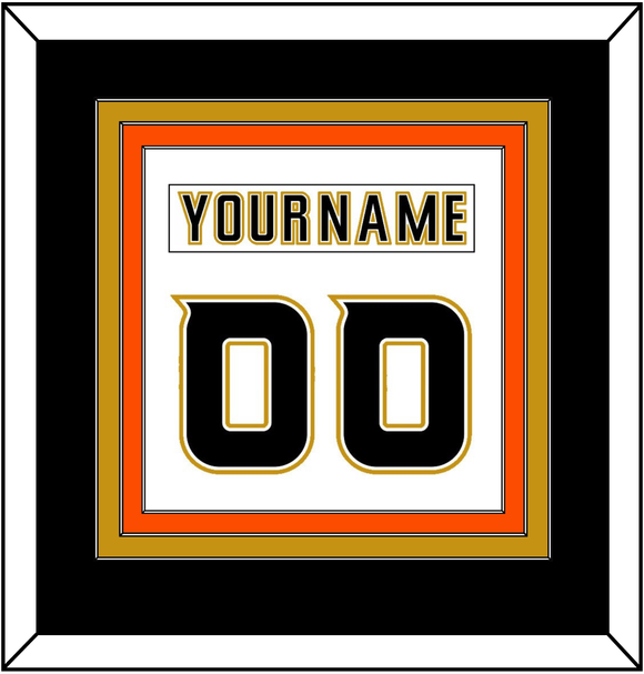 Anaheim Nameplate & Number (Back) Combined - Road White (2006-2014) - Triple Mat 4