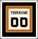 Anaheim Nameplate & Number (Back) Combined - Road White (2006-2014) - Triple Mat 4