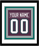 Anaheim Nameplate & Number (Back) Combined - Road Purple (1993-2006) - Triple Mat 1