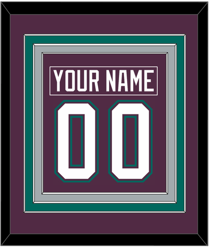 Anaheim Nameplate & Number (Back) Combined - Road Purple (1993-2006) - Premier Tier 3