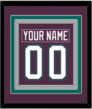 Anaheim Nameplate & Number (Back) Combined - Road Purple (1993-2006) - Triple Mat 3