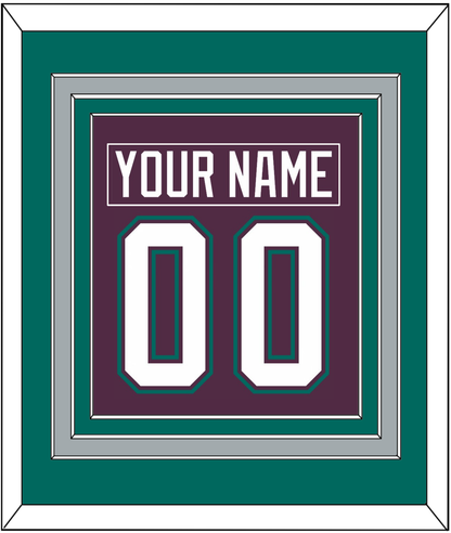 Anaheim Nameplate & Number (Back) Combined - Road Purple (1993-2006) - Premier Tier 4