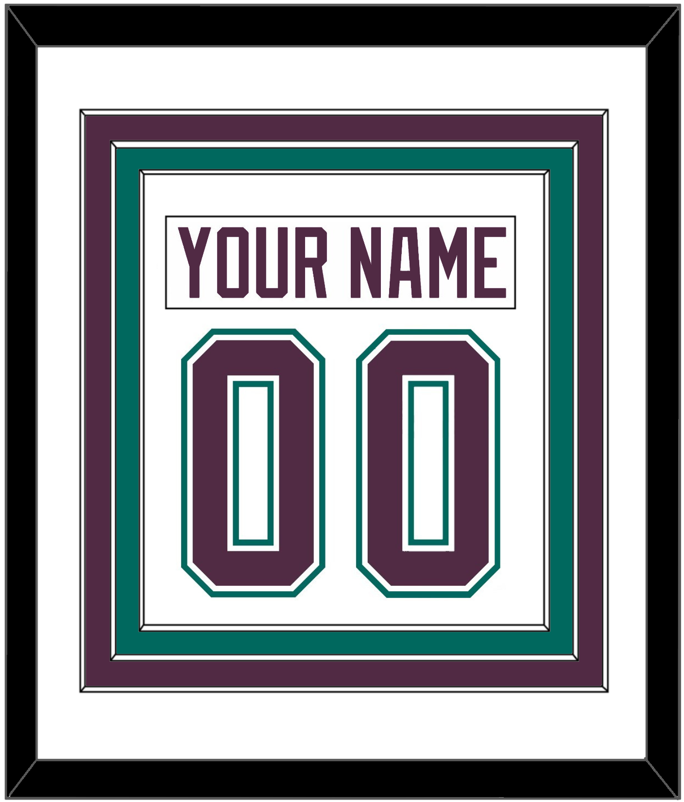 Anaheim Nameplate & Number (Back) Combined - Home White (1993-2006) - Premier Tier 1