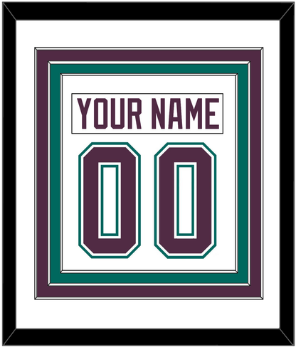 Anaheim Nameplate & Number (Back) Combined - Home White (1993-2006) - Premier Tier 1