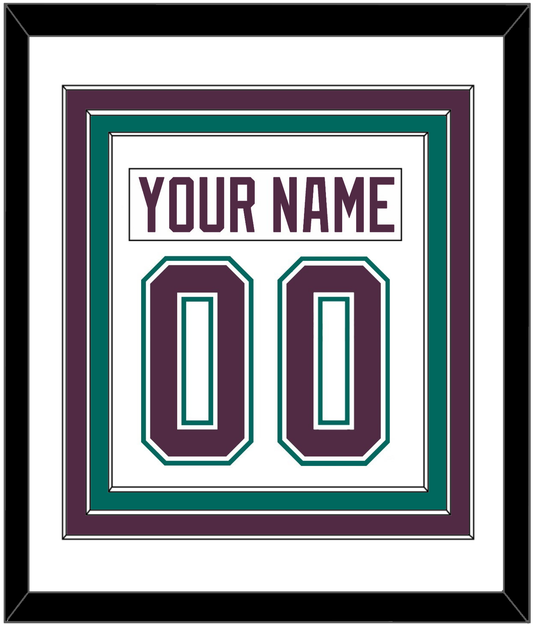 Anaheim Nameplate & Number (Back) Combined - Home White (1993-2006) - Premier Tier 1