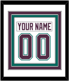 Anaheim Nameplate & Number (Back) Combined - Home White (1993-2006) - Triple Mat 1