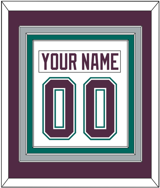 Anaheim Nameplate & Number (Back) Combined - Home White (1993-2006) - Premier Tier 2