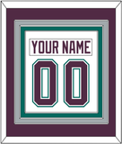 Anaheim Nameplate & Number (Back) Combined - Home White (1993-2006) - Triple Mat 2