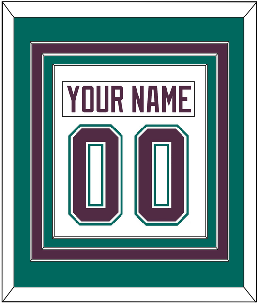 Anaheim Nameplate & Number (Back) Combined - Home White (1993-2006) - Premier Tier 3