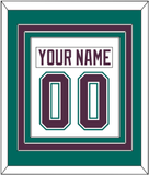 Anaheim Nameplate & Number (Back) Combined - Home White (1993-2006) - Triple Mat 3