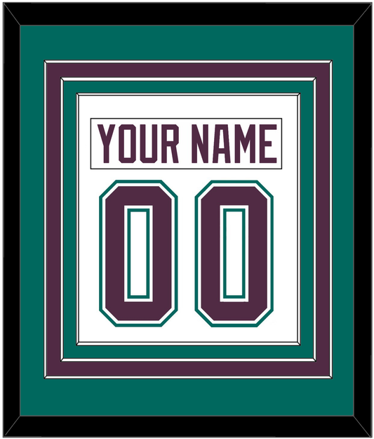 Anaheim Nameplate & Number (Back) Combined - Home White (1993-2006) - Premier Tier 3