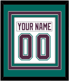 Anaheim Nameplate & Number (Back) Combined - Home White (1993-2006) - Triple Mat 3