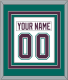 Anaheim Nameplate & Number (Back) Combined - Home White (1993-2006) - Triple Mat 3
