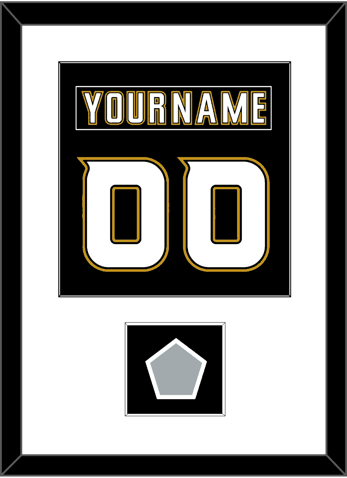 Anaheim Nameplate & Number (Back) Combined With Stanley Cup Finals Patch - Home Black (2006-2014) - Essential Tier 1